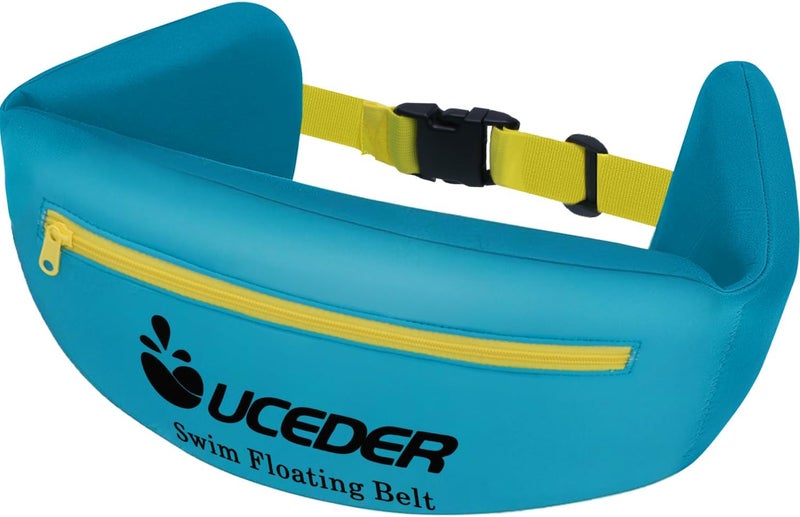 UCEDER Swim Belt for Adults, Adjustable Flotation Belt,Water Aerobics Belt with Zippered Pocket,3-Section EPE Swimming Buoyancy Belt,Pool Exercise Equipment for Cross Training, Aqua Jogging（L） - Image 1